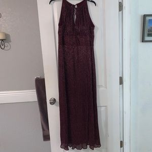 Purple Halter Glitter Dress